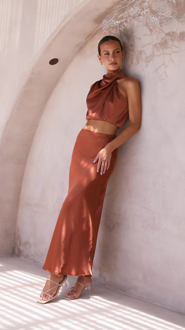 Moonbeam Skirt - Rust