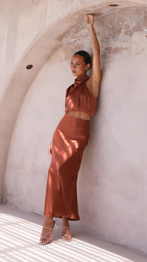Moonbeam Skirt - Rust