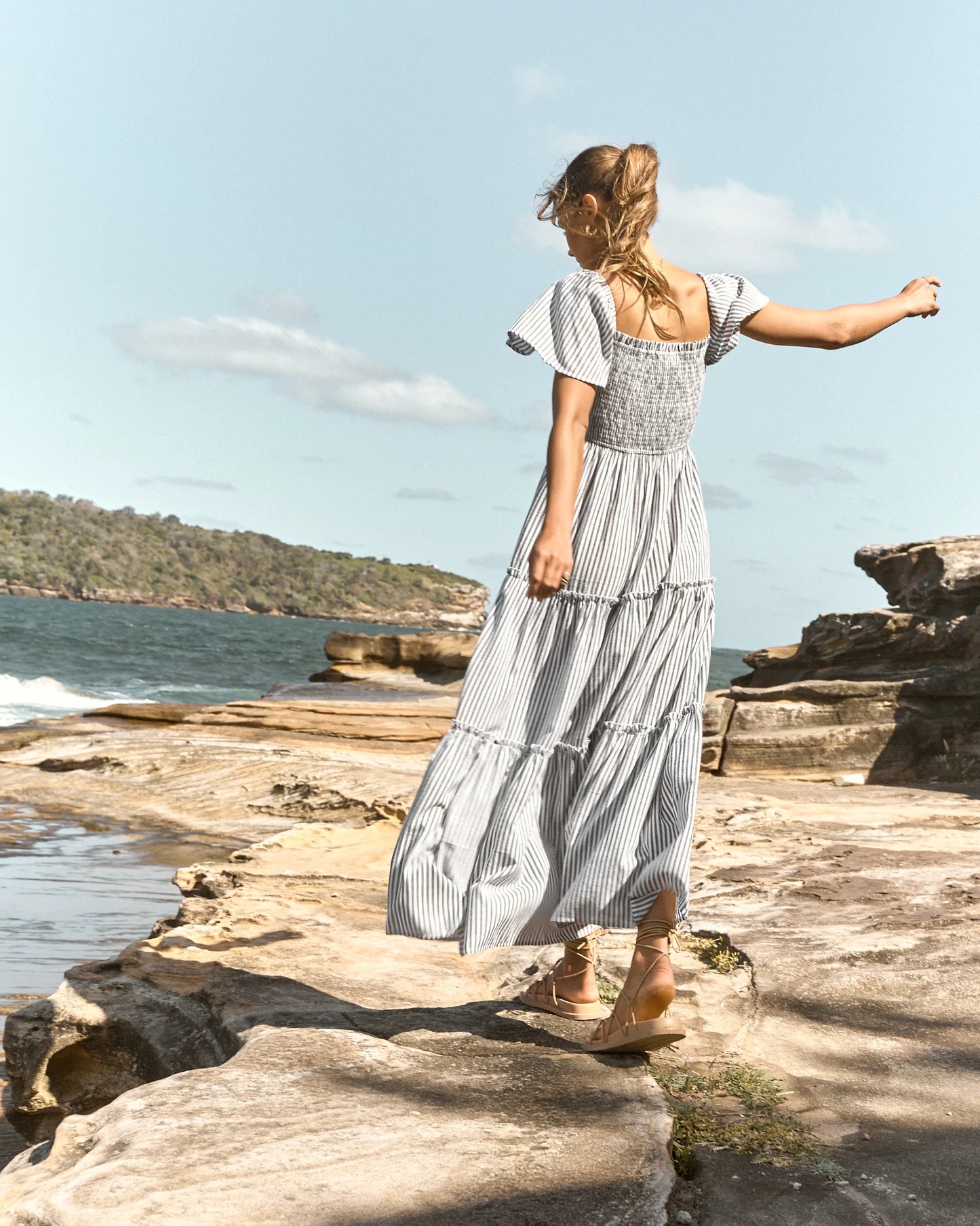Daydreamer Dress - Grey Stripe
