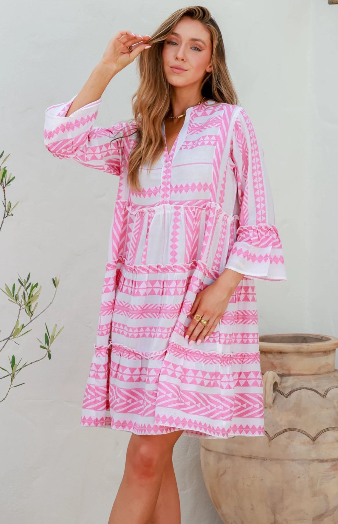 Ibiza Dress - Mid Pink