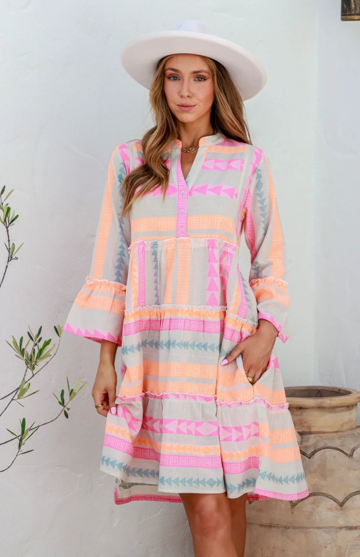 Ibiza Dress - Pastel Multi