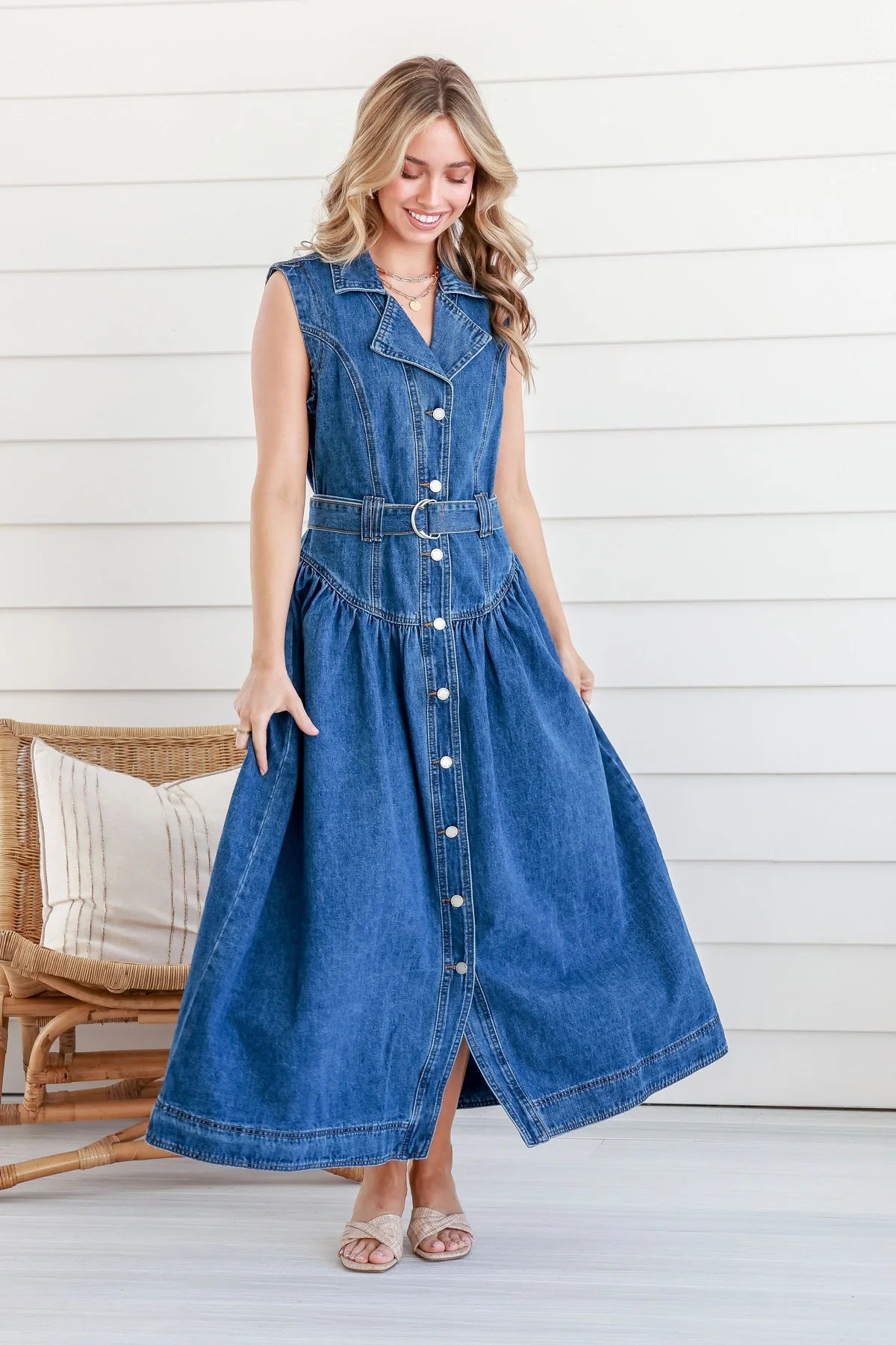 Outlander Dress - Blue Denim