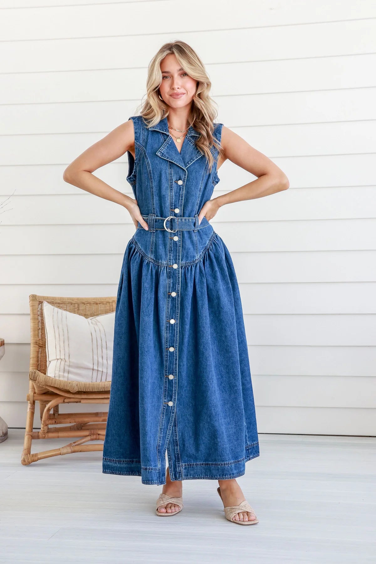 Outlander Dress - Blue Denim