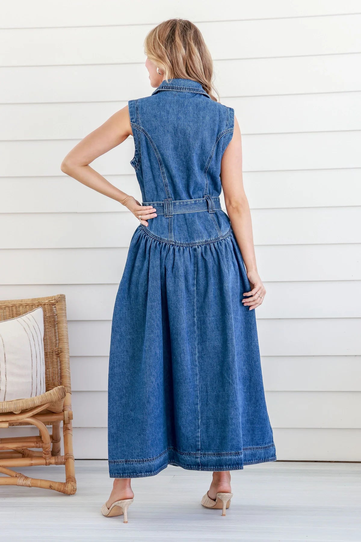 Outlander Dress - Blue Denim