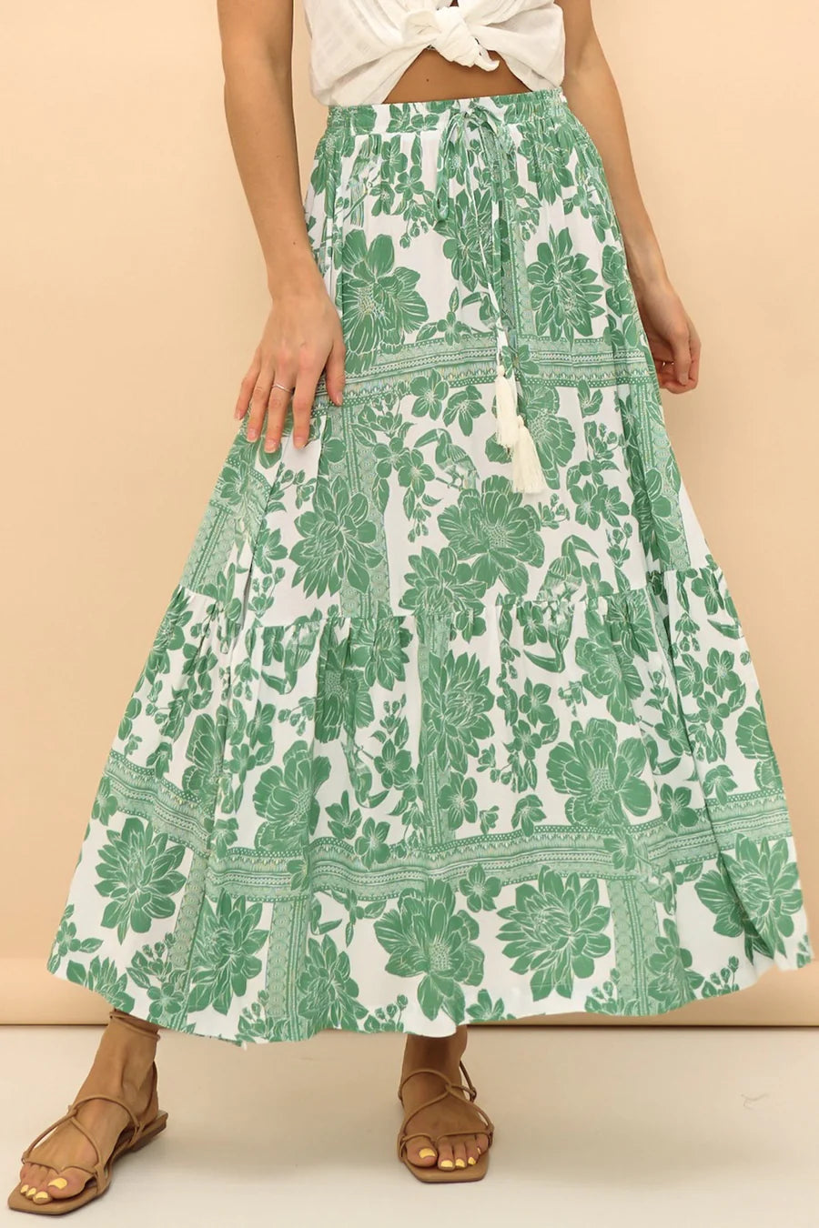 Paloma Skirt - Green Palm