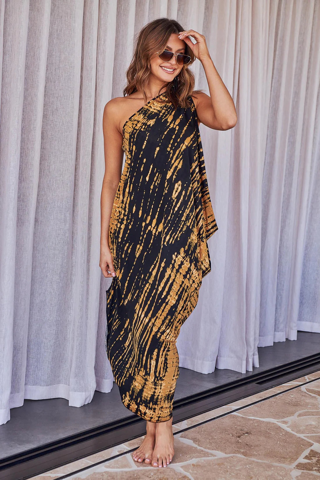 Toga Dress - Camel