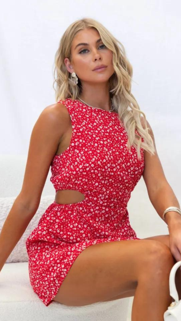 Mirage Mini Dress - Red Floral
