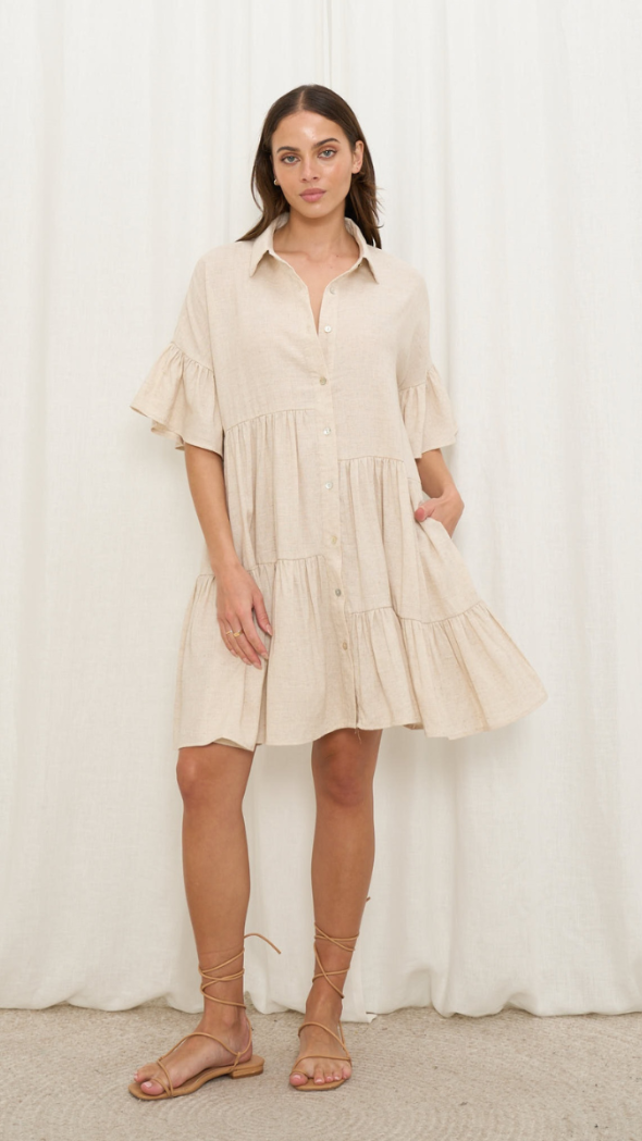 Saylor Dress - Natural Beige