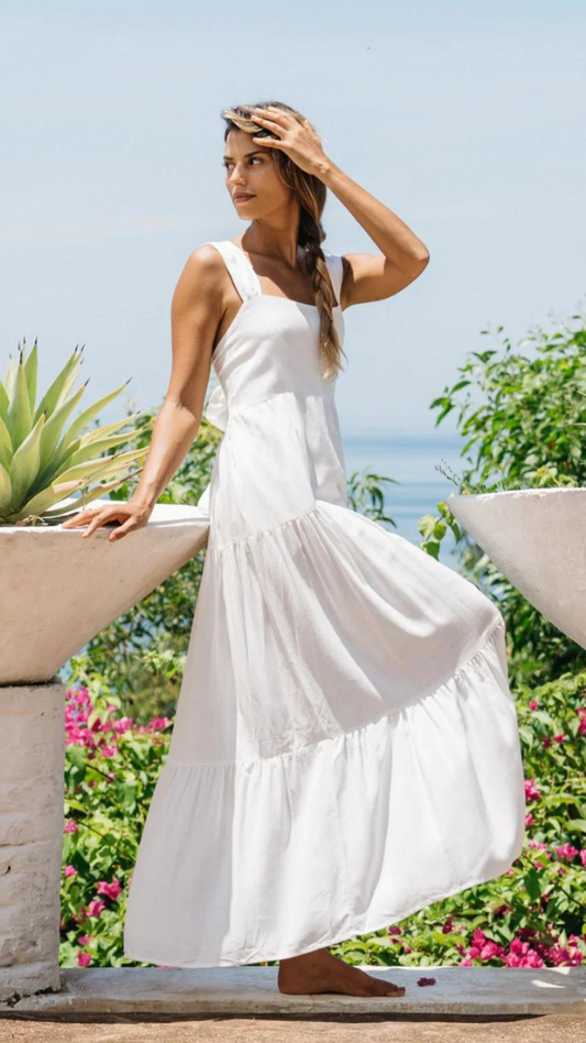 Botanical Dress - White