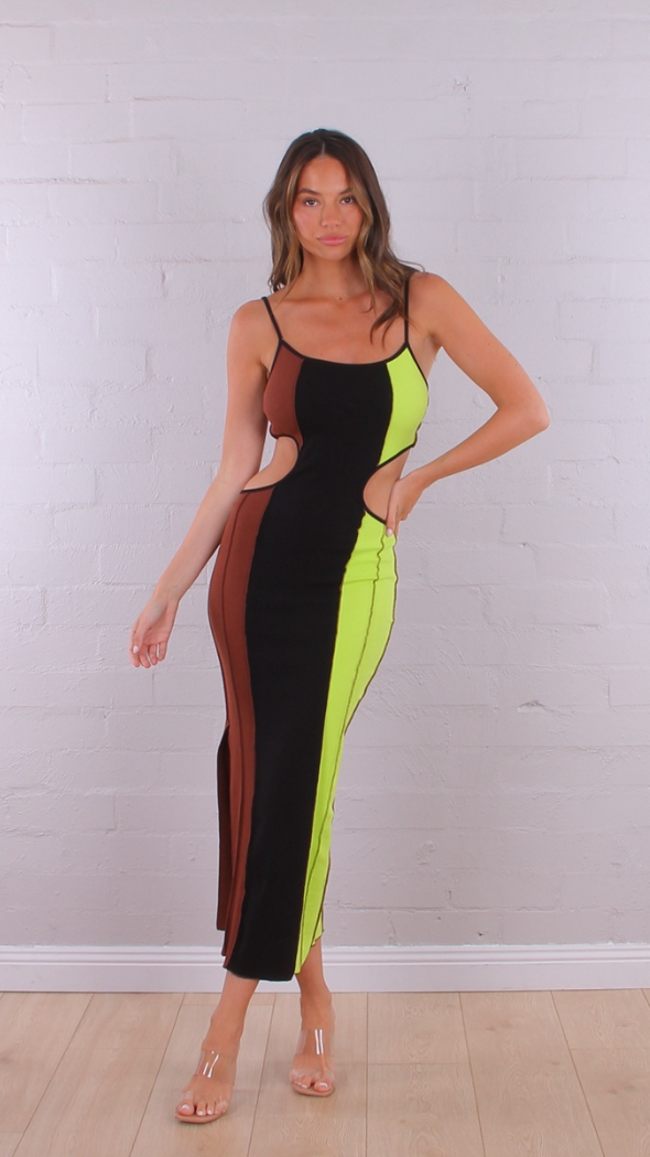 Double Take Dress - Lime