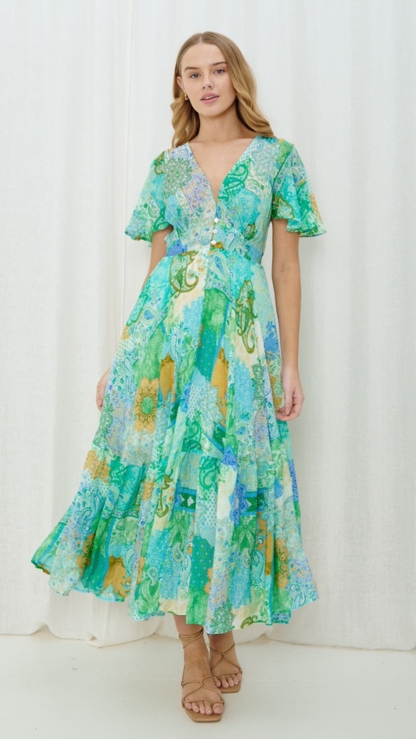 Parsons Dress - Cyan
