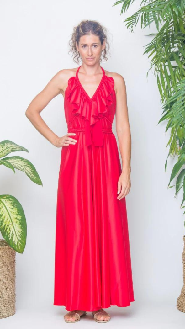 Kepang Dress - Red