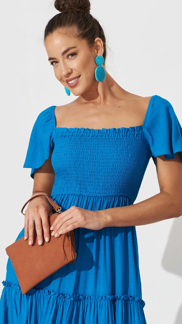 Bright Favours Dress - Blue
