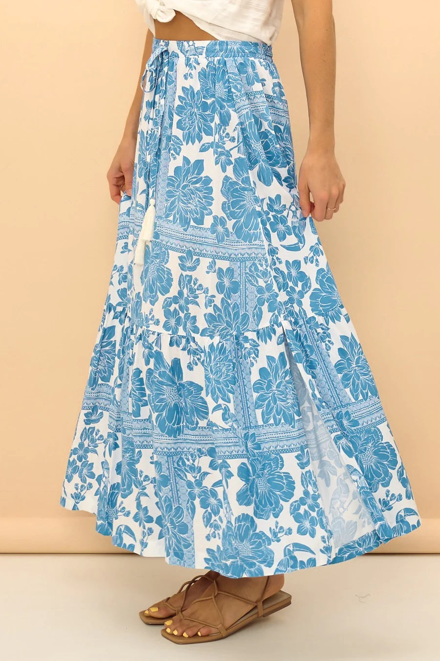 Paloma Skirt - Blue Palm