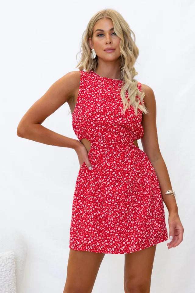 Mirage Mini Dress - Red Floral