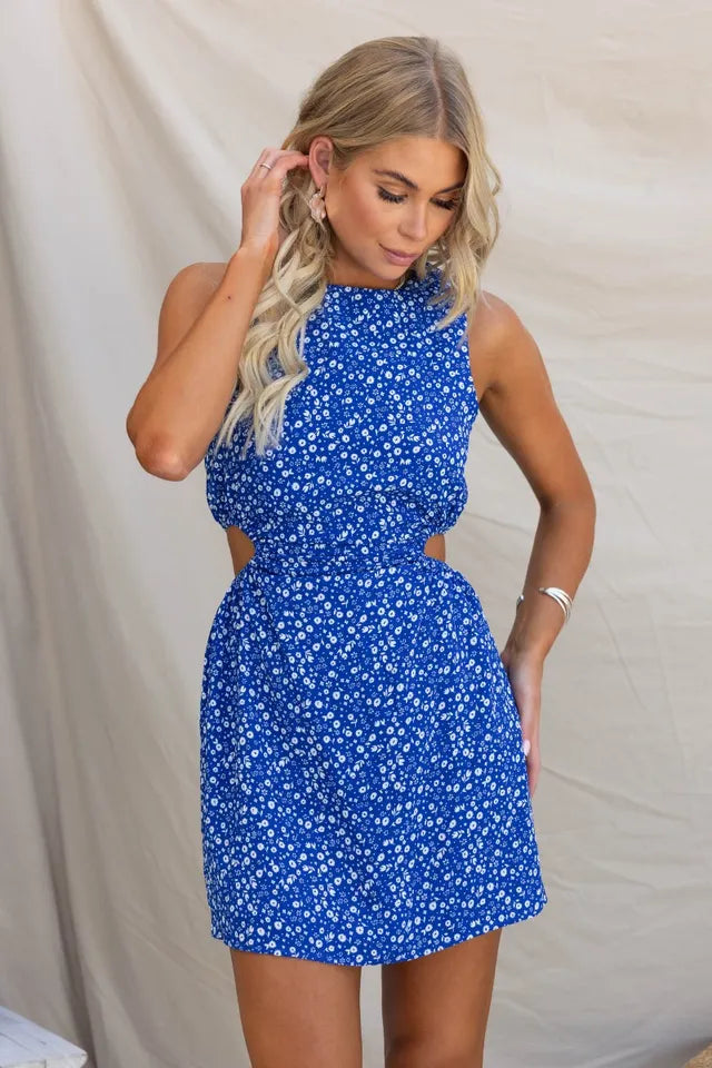Mirage Mini Dress - Blue Floral