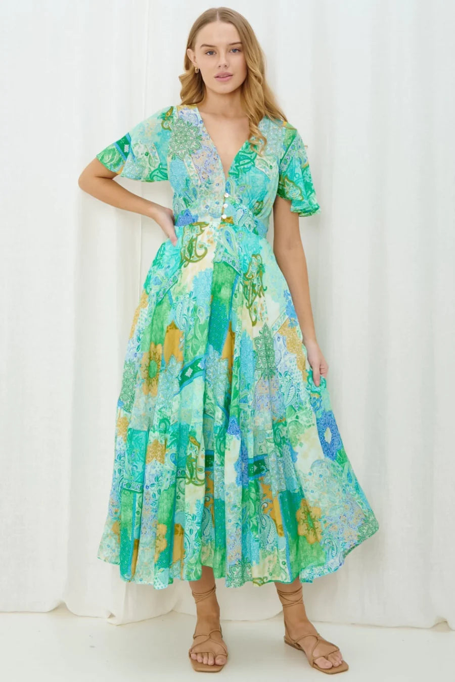 Parsons Dress - Cyan