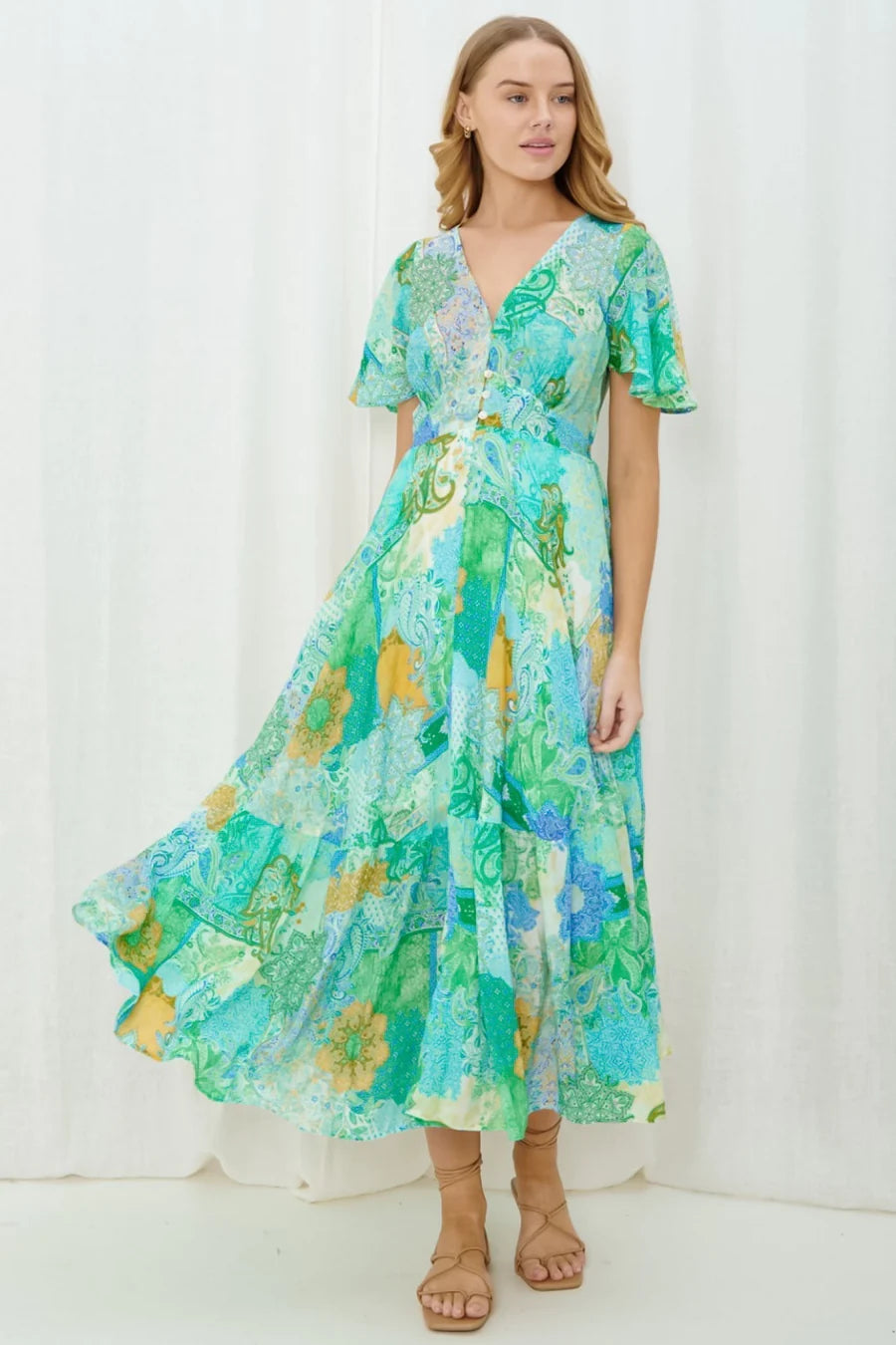 Parsons Dress - Cyan