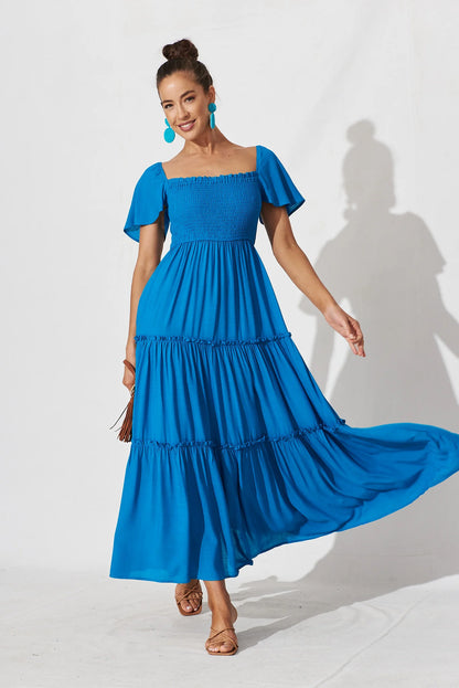Bright Favours Dress - Blue