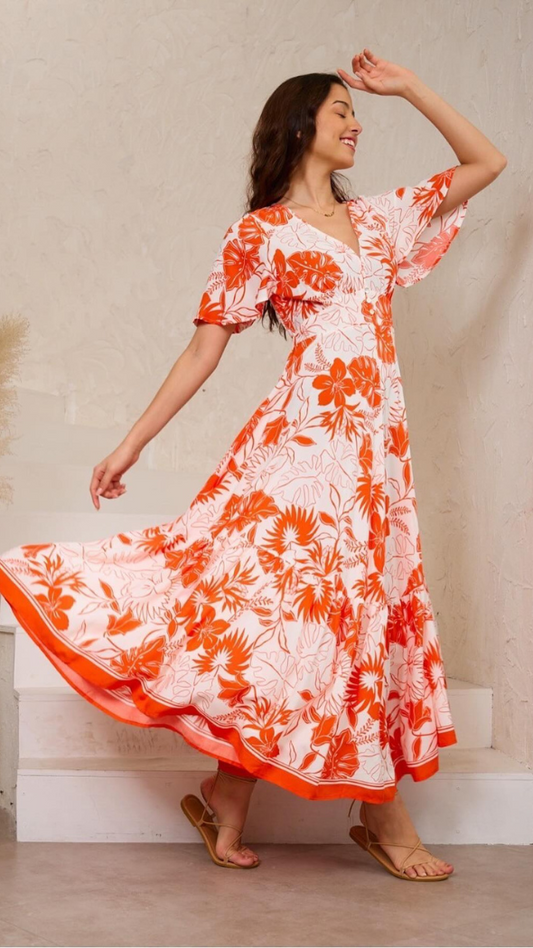 Parsons Dress - Orange