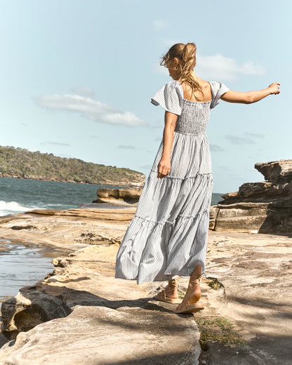 Daydreamer Dress - Grey Stripe