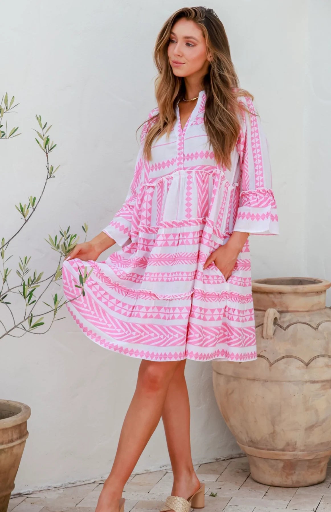 Ibiza Dress - Mid Pink