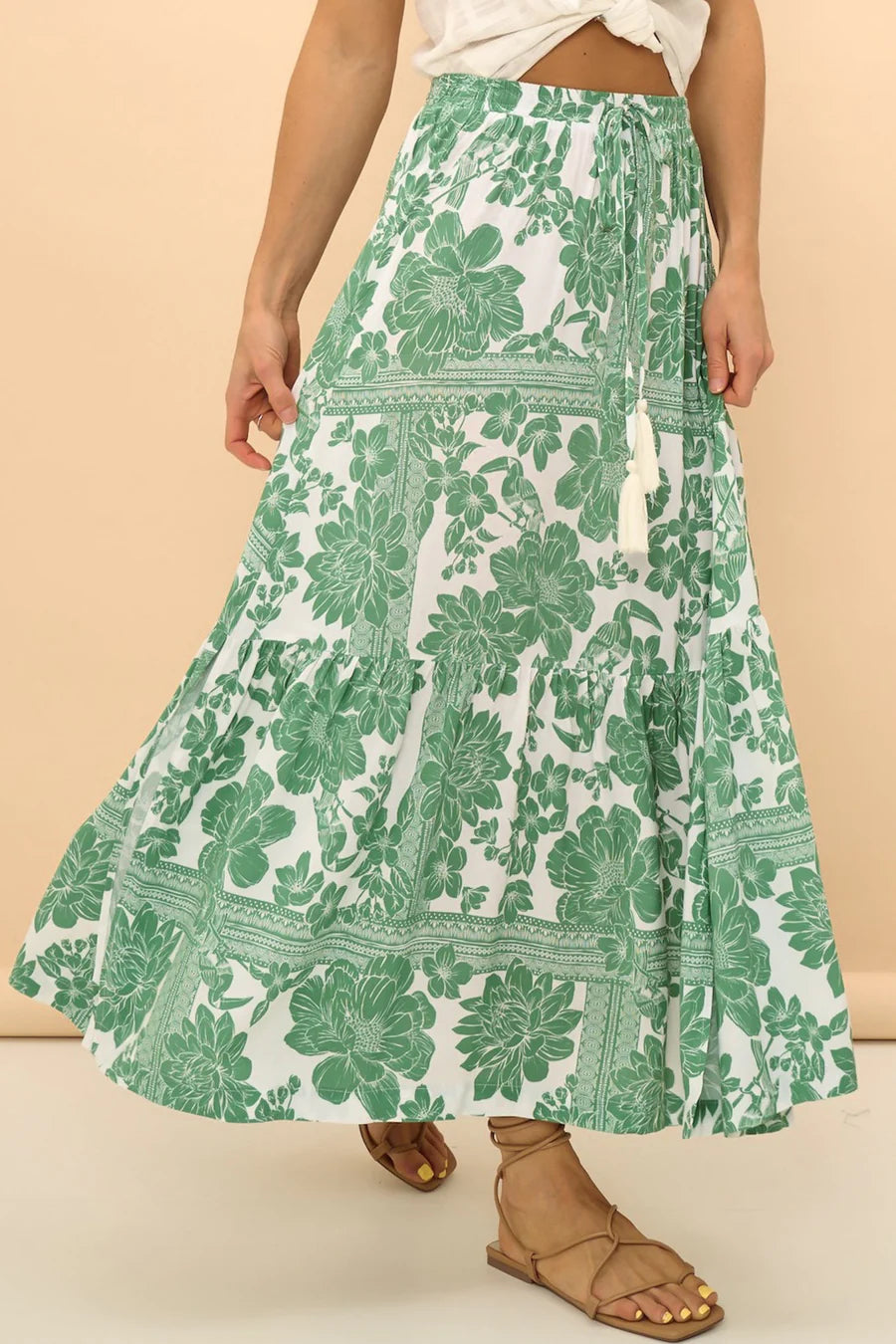 Paloma Skirt - Green Palm