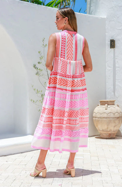 Ibiza Maxi Dress - Neon Pink
