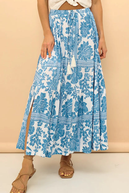 Paloma Skirt - Blue Palm