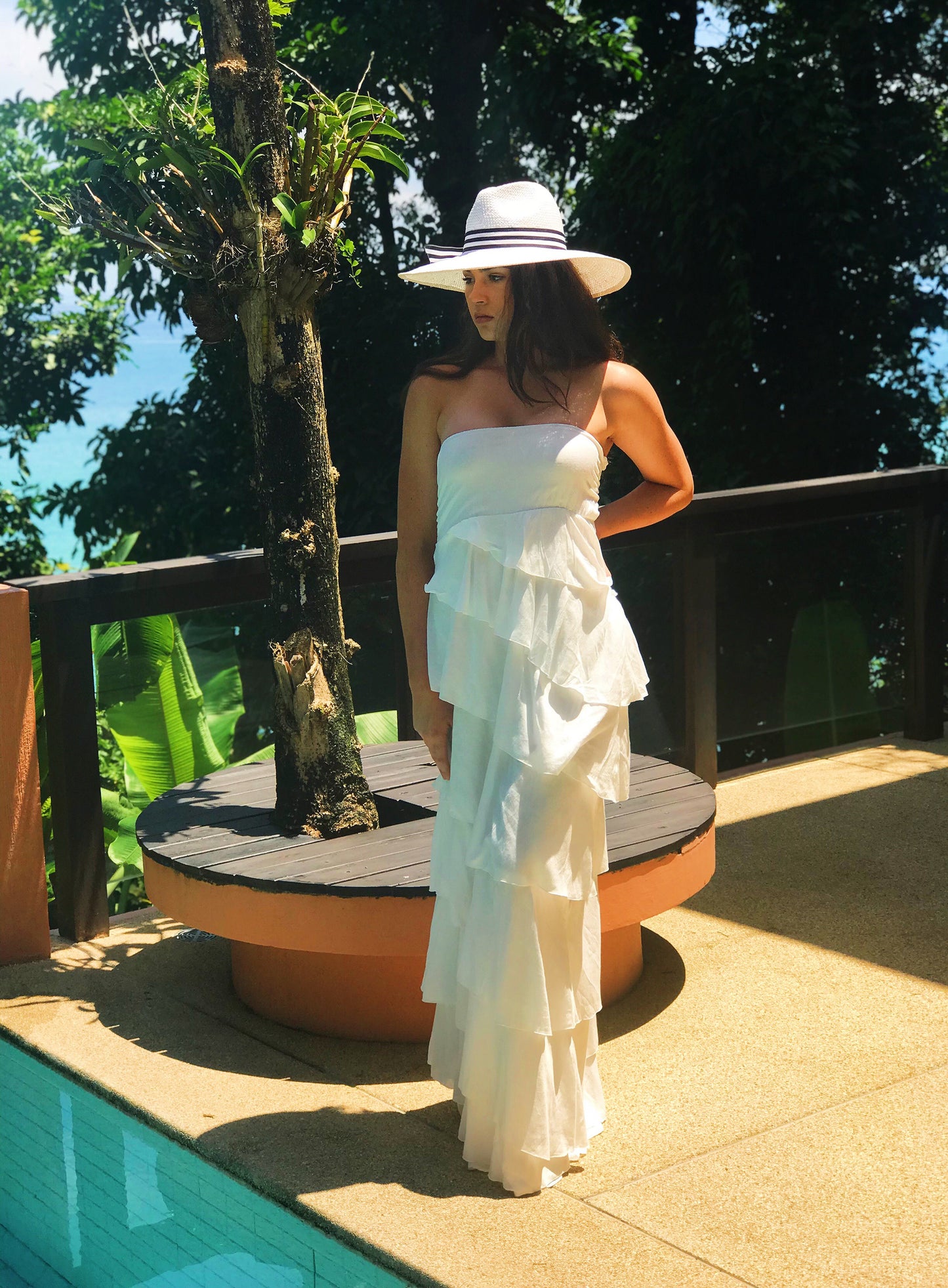 Tiffany Tier Maxi Dress - White